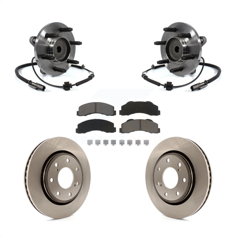 Kit de plaquettes de Rotor de frein, roulement de moyeu avant, pour Ford F-150 RWD 11-14, avec roue à 7 écrous