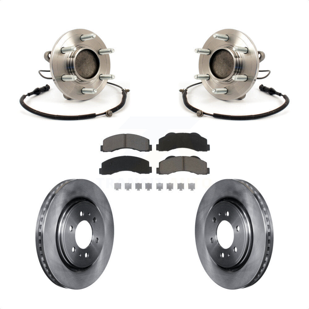Ensemble de roulement de moyeu avant, Rotor de frein à disque et Kit de plaquettes pour Ford F-150 RW 2010