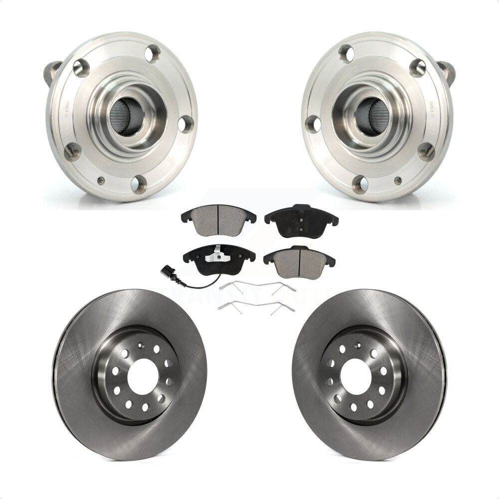 Kit de plaquettes de Rotor de frein à disque, roulement de moyeu avant, pour Volkswagen Tiguan Passat Audi Q