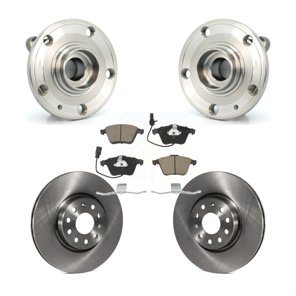 Ensemble de roulements de moyeu avant, Rotors et plaquettes de frein à disque, Kit pour Volkswagen CC