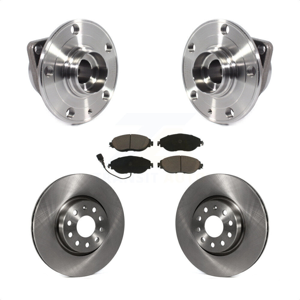 Kit de Rotor et plaquettes de frein à disque, ensemble de roulements de moyeu avant pour Volkswagen GTI Arteo