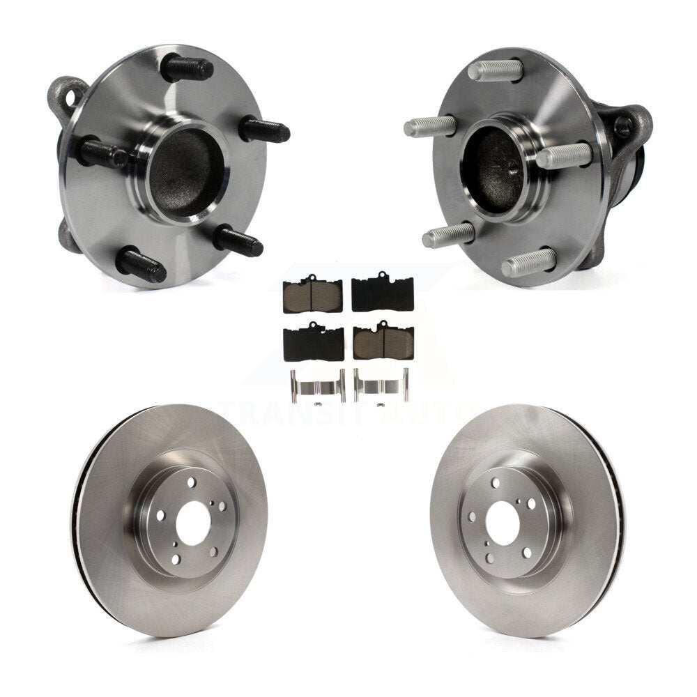 Kit de Rotor et de plaquettes de frein, roulement de moyeu avant (5 pièces) pour Lexus IS350 GS350 GS450h GS46