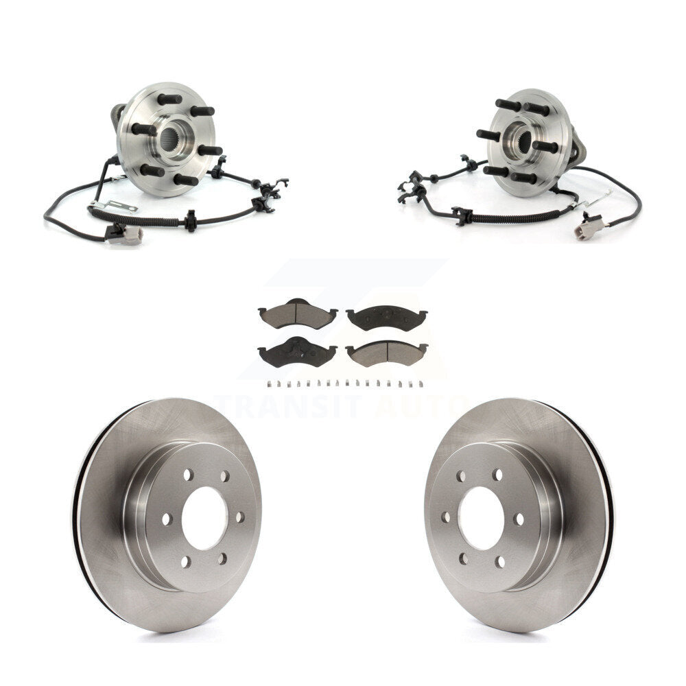 Kit de rotor et plaquettes de frein à disque, roulement de moyeu avant, pour Dodge Dakota Durang 2000 – 2002