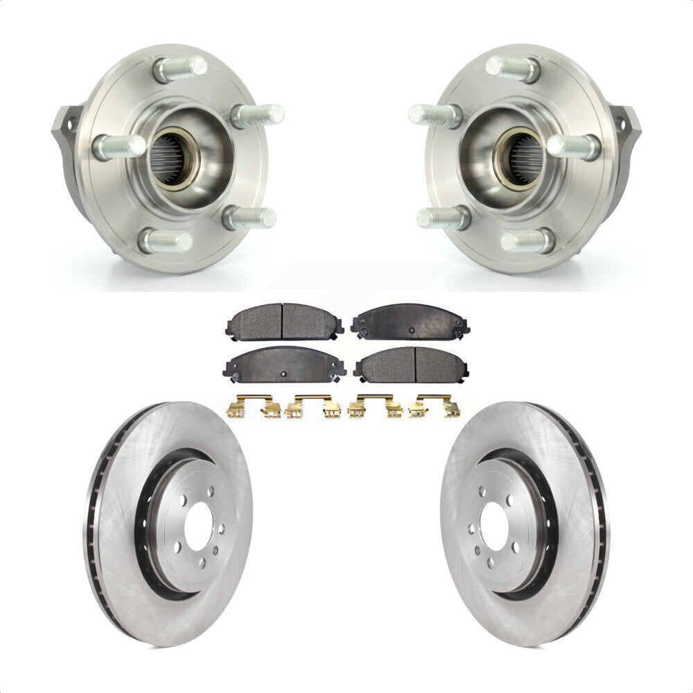 Ensemble de roulements de moyeu avant, Rotors et plaquettes de frein à disque, Kit pour Dodge Charger