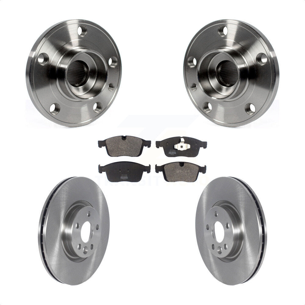Kit de rotors et plaquettes de frein à disque d'assemblage de roulement de moyeu avant pour Volvo XC60