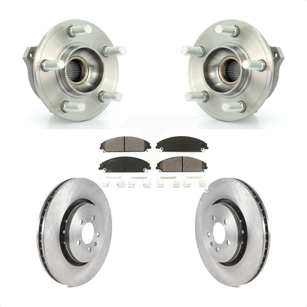 Ensemble de roulements de moyeu avant, Rotors et plaquettes de frein à disque, Kit pour Dodge Charger