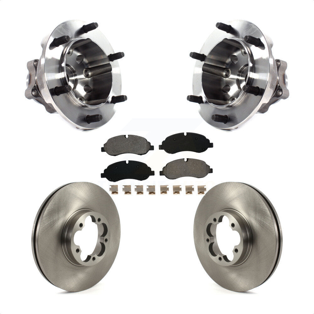 Ensemble de roulement de moyeu avant, Rotor de frein à disque et Kit de plaquettes pour Ford Transit-350 H