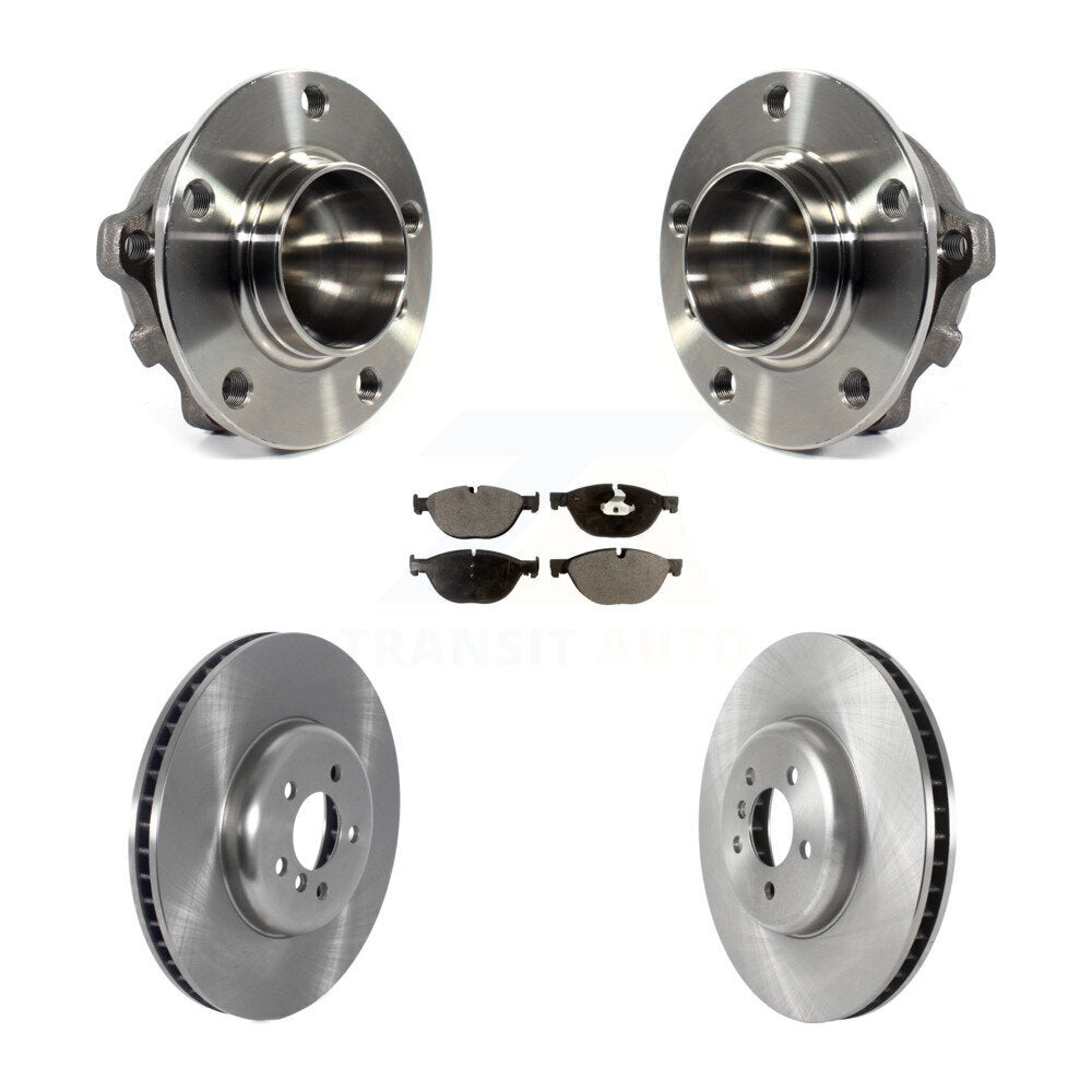 Ensemble de roulement de moyeu avant, Rotor de frein à disque et Kit de plaquettes pour BMW 750i 550i GT 750L