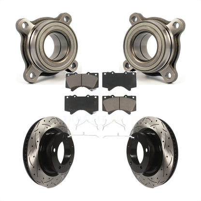 Kit de Rotor et de plaquettes de frein à fente percée, roulement de roue avant, pour Toyota Tundra Sequoi