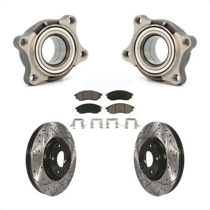 Kit de rotor et de plaquettes de frein à fente percée pour roulement de roue avant, pour INFINITI G35 AW 2006