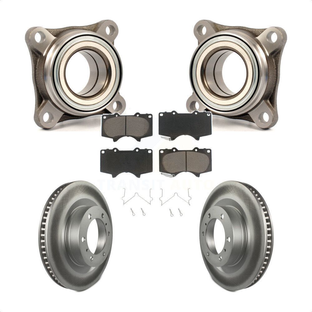 Kit de Rotor et plaquettes de frein revêtus de roulement de roue avant, pour Toyota 4Runner Lexus GX46