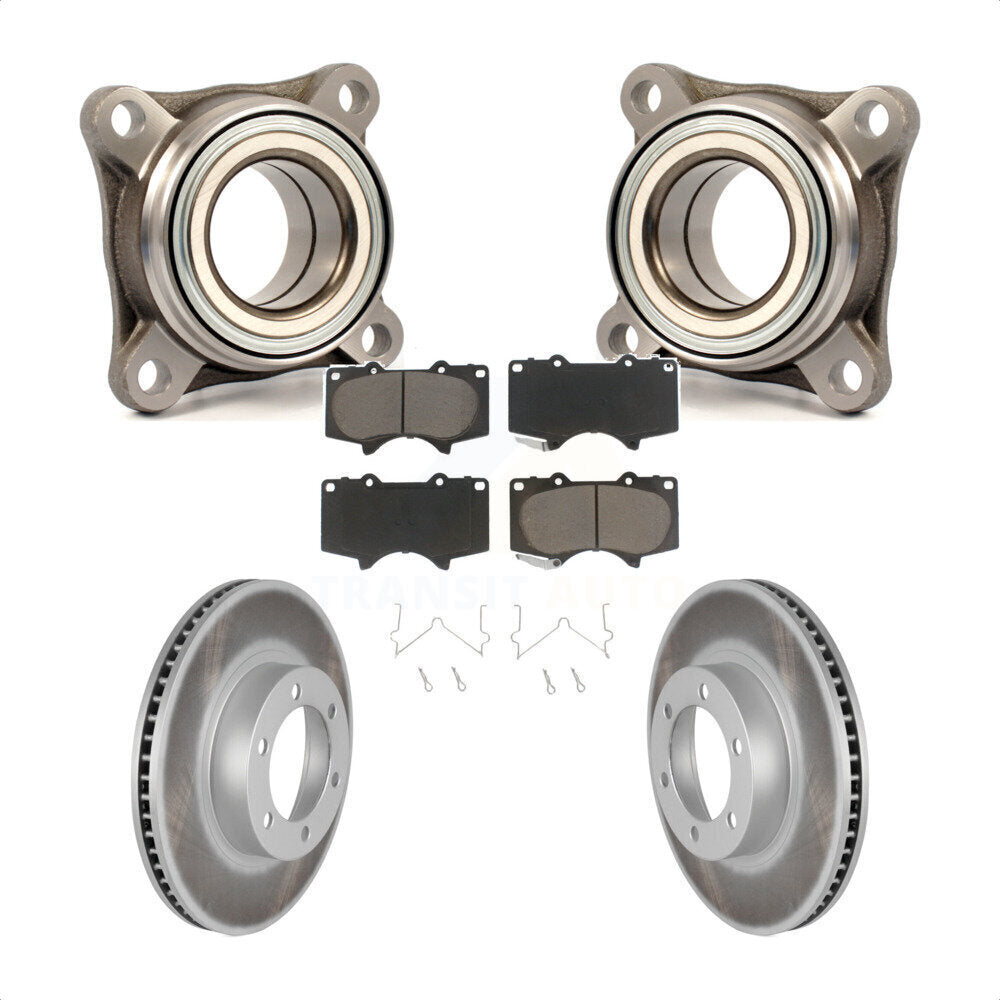 Kit de Rotor et plaquettes de frein revêtus de roulement de roue avant, pour Toyota 4Runner Lexus GX47