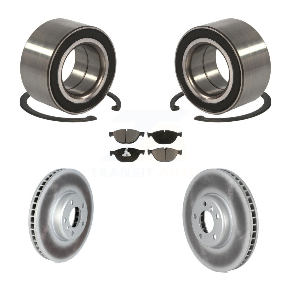 Kit de rotors et plaquettes de frein à disque enduits de roulement de roue avant pour BMW 650i 2012
