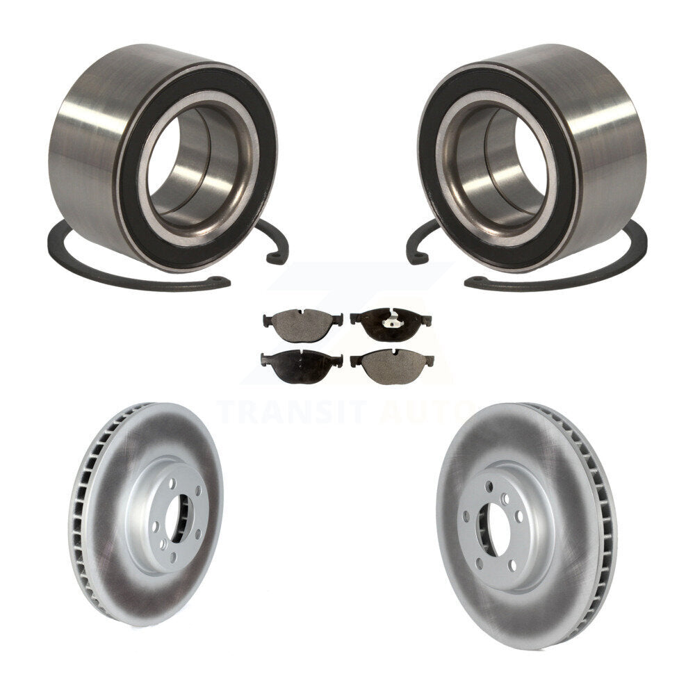 Kit de rotors et plaquettes de frein à disque enduits de roulement de roue avant pour BMW 650i 2012