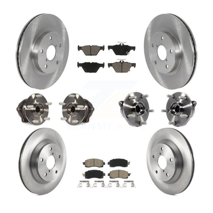 Kit de rotors et plaquettes de frein à disque de roulement de moyeu avant et arrière (10 pièces) pour Subaru Foreste