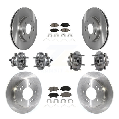 Kit de Rotor et de plaquettes de frein, roulement de moyeu avant et arrière (10 pièces) pour Hyundai Ioniq Kia Nir