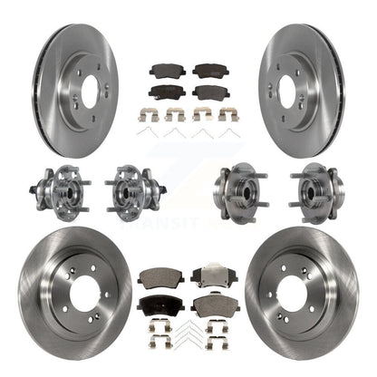 Kit de Rotor et de plaquettes de frein, roulement de moyeu avant et arrière (10 pièces) pour Hyundai Ioniq Kia Nir