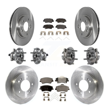 Kit de Rotor et de plaquettes de frein, roulement de moyeu avant et arrière (10 pièces) pour Hyundai Ioniq Kia Nir
