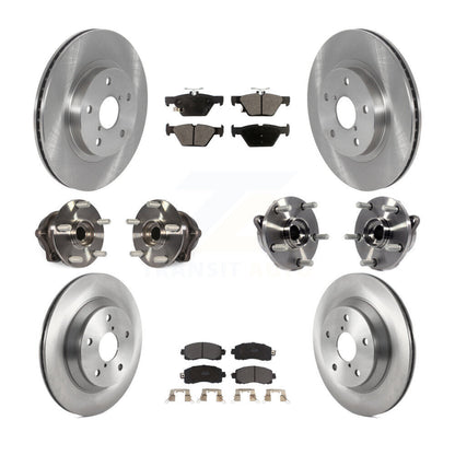 Kit de rotors et plaquettes de frein à disque de roulement de moyeu avant et arrière (10 pièces) pour Subaru Foreste