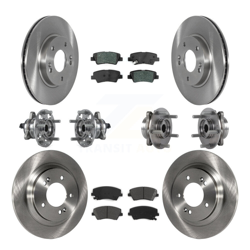 Kit de Rotor et de plaquettes de frein, roulement de moyeu avant et arrière (10 pièces) pour Hyundai Ioniq Kia Nir