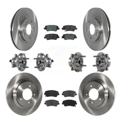 Kit de Rotor et de plaquettes de frein, roulement de moyeu avant et arrière (10 pièces) pour Hyundai Ioniq Kia Nir