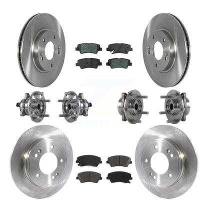 Kit de Rotor et de plaquettes de frein, roulement de moyeu avant et arrière (10 pièces) pour Hyundai Ioniq Kia Nir