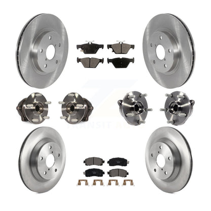 Kit de rotors et plaquettes de frein à disque de roulement de moyeu avant et arrière (10 pièces) pour Subaru Foreste