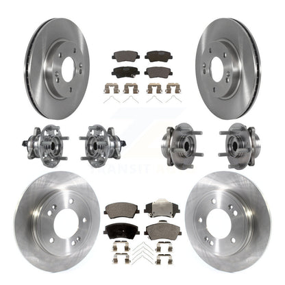 Kit de Rotor et de plaquettes de frein, roulement de moyeu avant et arrière (10 pièces) pour Hyundai Ioniq Kia Nir