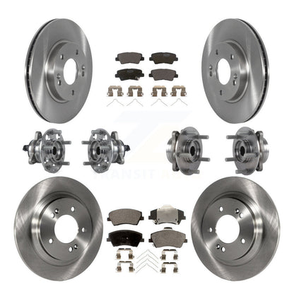Kit de Rotor et de plaquettes de frein, roulement de moyeu avant et arrière (10 pièces) pour Hyundai Ioniq Kia Nir