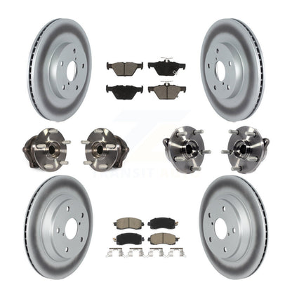 Kit de rotor et de plaquettes de frein revêtus de roulement de moyeu avant et arrière (10 pièces) pour Subaru Foreste