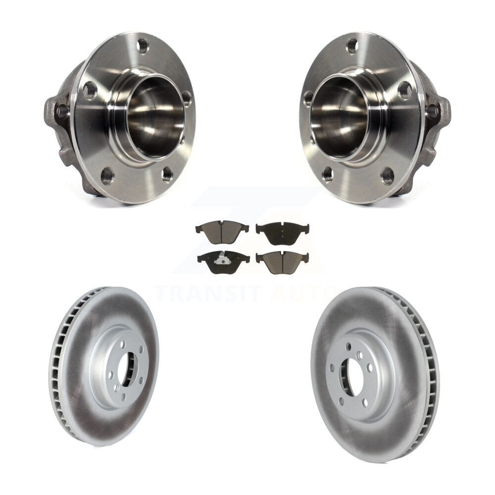 Ensemble de roulement de moyeu avant, Rotor de frein et Kit de plaquettes revêtus pour BMW 535 2011 – 2013