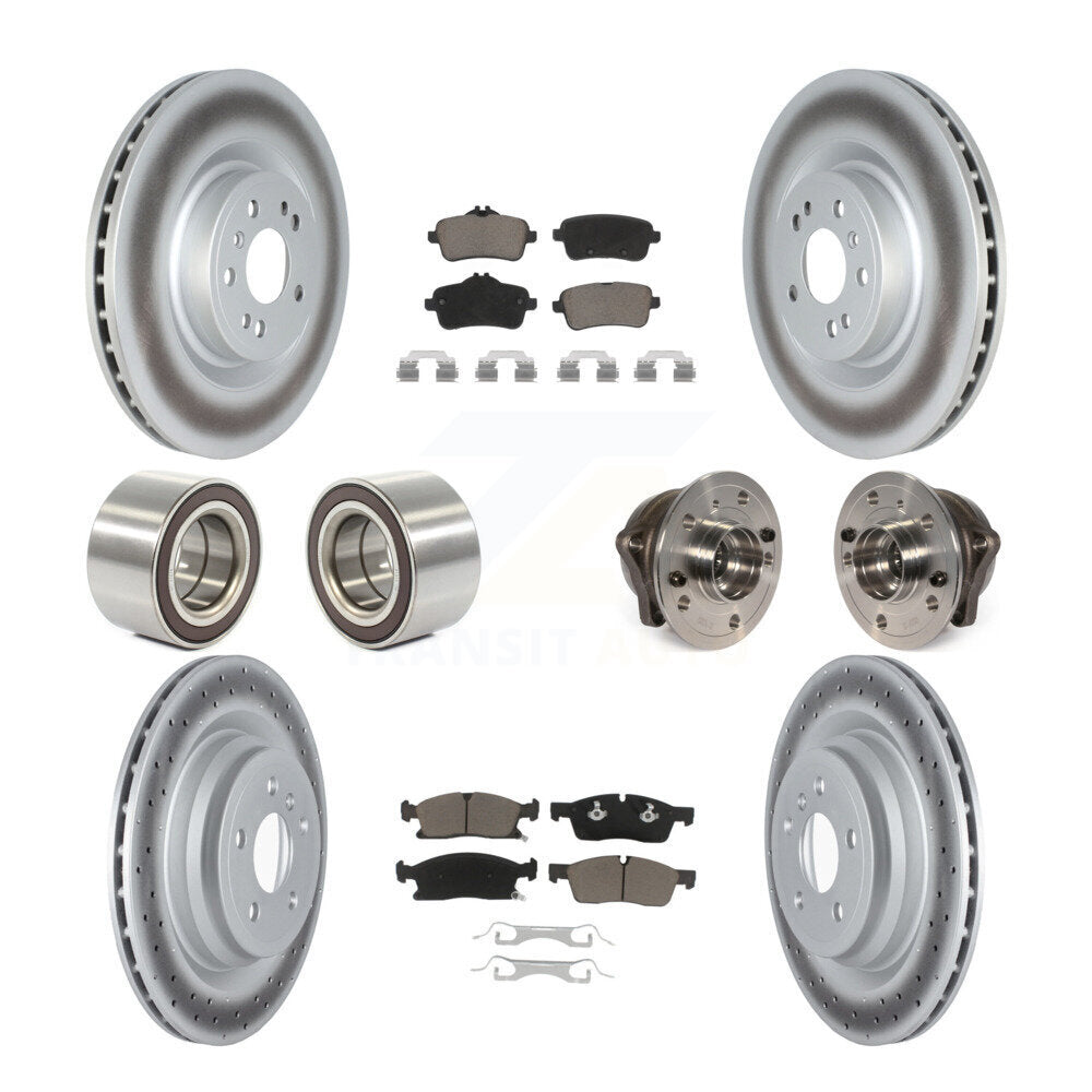 Kit de chaussures de plaquettes de Rotor de frein enduites de roulement de moyeu avant et arrière pour Mercedes-Benz GLE40