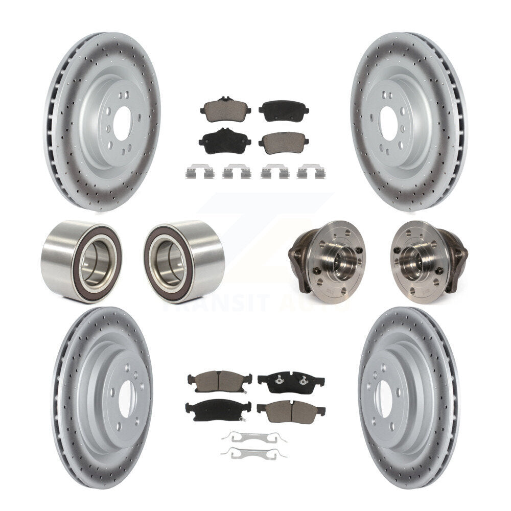 Kit de chaussures de plaquettes de Rotor de frein enduites de roulement de moyeu avant et arrière pour Mercedes-Benz GLE40