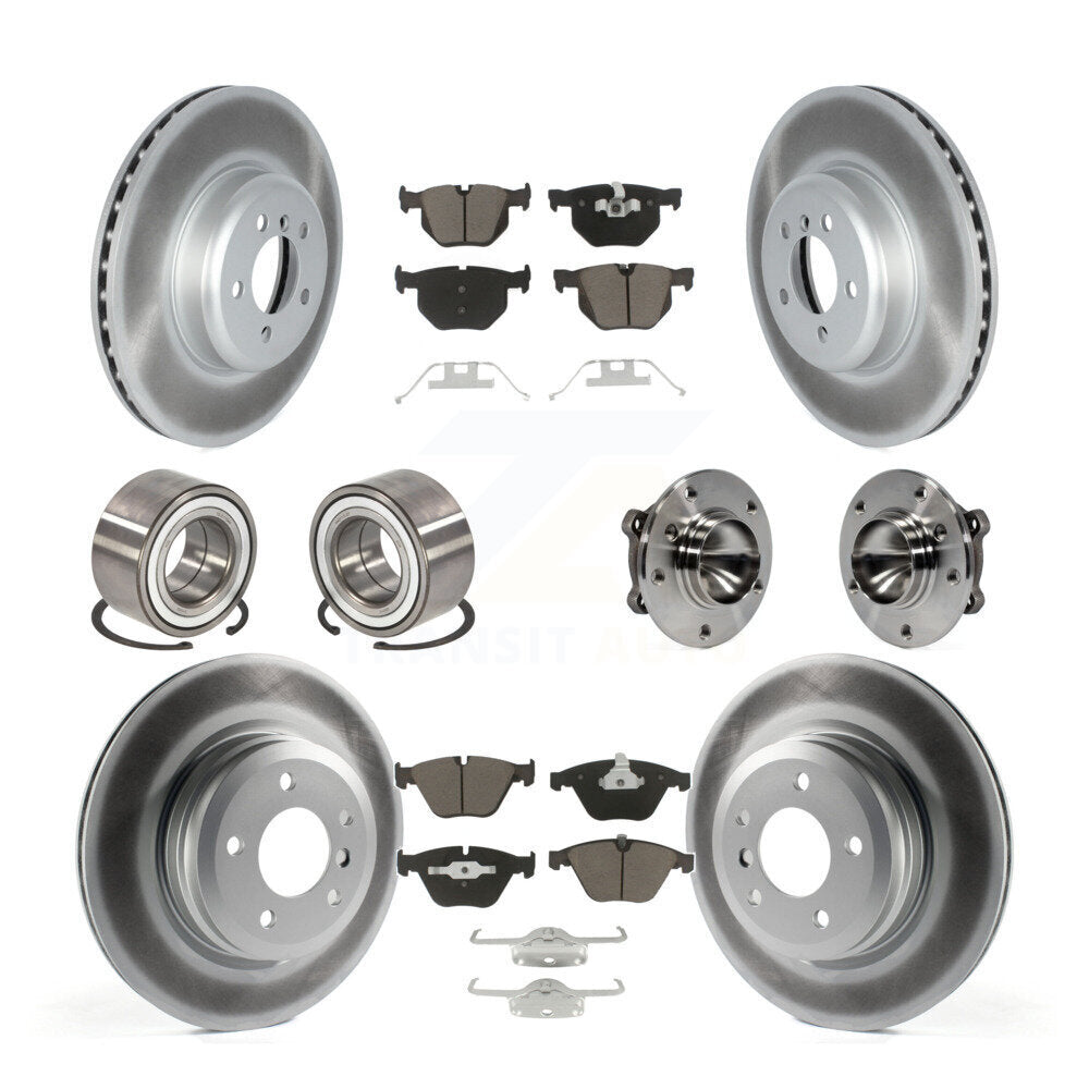 Kit de chaussures de plaquettes de Rotor de frein à disque revêtues de roulement de moyeu avant et arrière (10 pièces) pour BMW 335