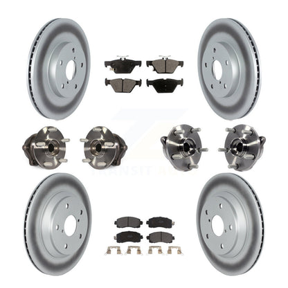 Kit de rotor et de plaquettes de frein revêtus de roulement de moyeu avant et arrière (10 pièces) pour Subaru Foreste