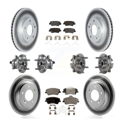 Kit de rotor et de plaquettes de frein revêtus de roulement de moyeu avant et arrière (10 pièces) pour Hyundai Ioniq Ki