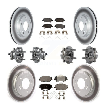 Kit de rotor et de plaquettes de frein revêtus de roulement de moyeu avant et arrière (10 pièces) pour Hyundai Ioniq Ki