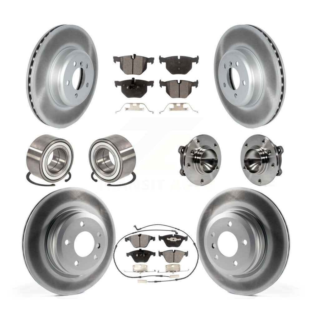 Kit de chaussures de plaquettes de Rotor de frein à disque revêtues de roulement de moyeu avant et arrière (10 pièces) pour BMW 335