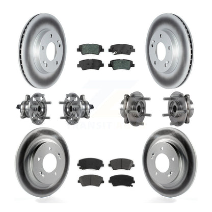 Kit de rotor et de plaquettes de frein revêtus de roulement de moyeu avant et arrière (10 pièces) pour Hyundai Ioniq Ki