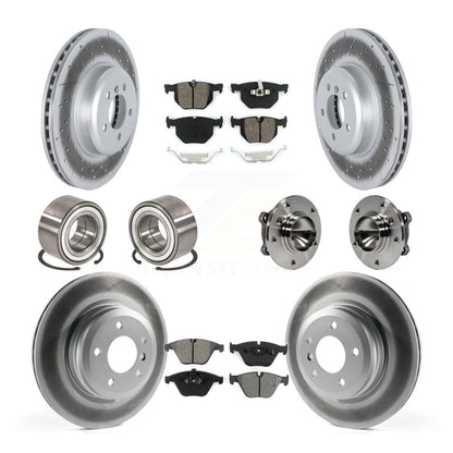 Kit de chaussures de plaquettes de Rotor de frein à disque revêtues de roulement de moyeu avant et arrière (10 pièces) pour BMW 335