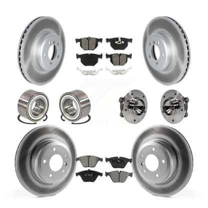 Kit de chaussures de plaquettes de Rotor de frein à disque revêtues de roulement de moyeu avant et arrière (10 pièces) pour BMW 335