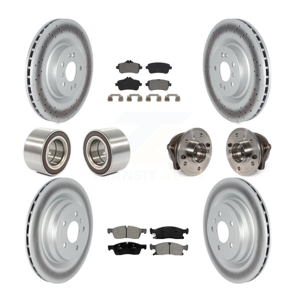 Kit de chaussures de plaquettes de Rotor de frein enduites de roulement de moyeu avant et arrière pour Mercedes-Benz GLE40