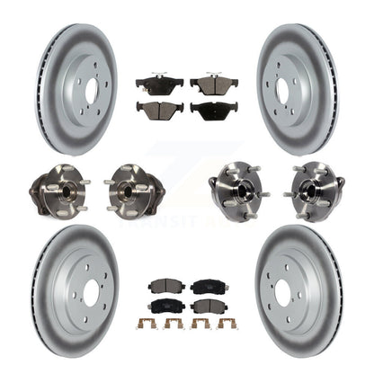 Kit de rotor et de plaquettes de frein revêtus de roulement de moyeu avant et arrière (10 pièces) pour Subaru Foreste