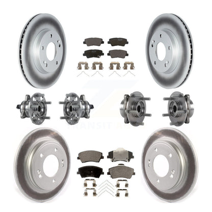 Kit de rotor et de plaquettes de frein revêtus de roulement de moyeu avant et arrière (10 pièces) pour Hyundai Ioniq Ki