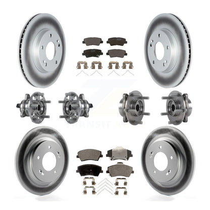 Kit de rotor et de plaquettes de frein revêtus de roulement de moyeu avant et arrière (10 pièces) pour Hyundai Ioniq Ki