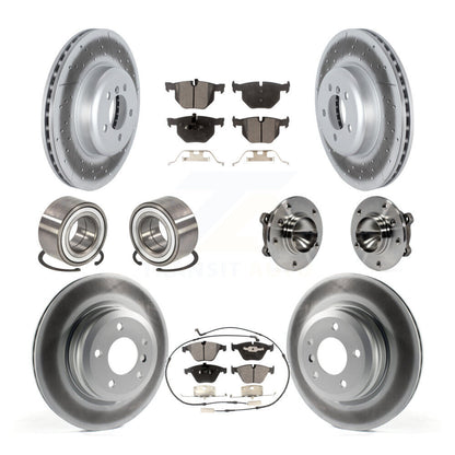 Kit de chaussures de plaquettes de Rotor de frein à disque revêtues de roulement de moyeu avant et arrière (10 pièces) pour BMW 335