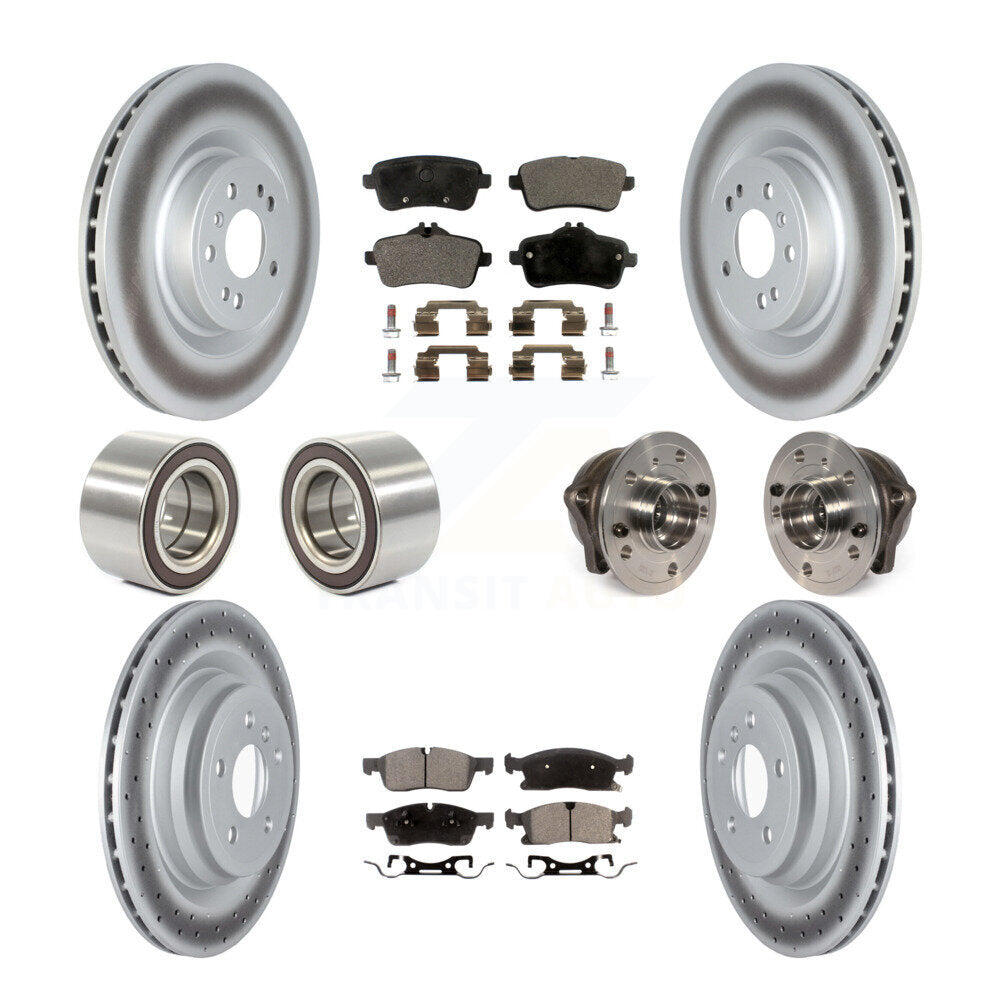 Kit de chaussures de plaquettes de Rotor de frein enduites de roulement de moyeu avant et arrière pour Mercedes-Benz GLE40