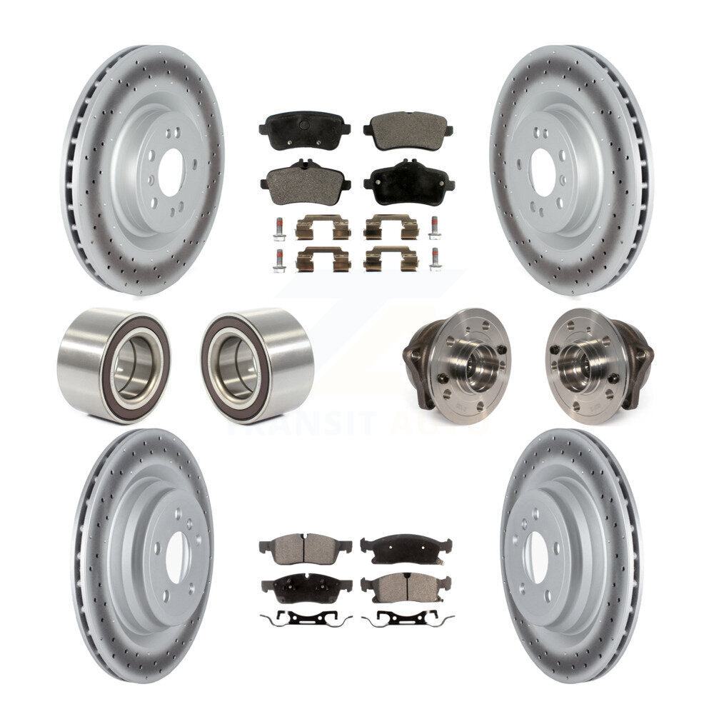 Kit de chaussures de plaquettes de Rotor de frein enduites de roulement de moyeu avant et arrière pour Mercedes-Benz GLE40