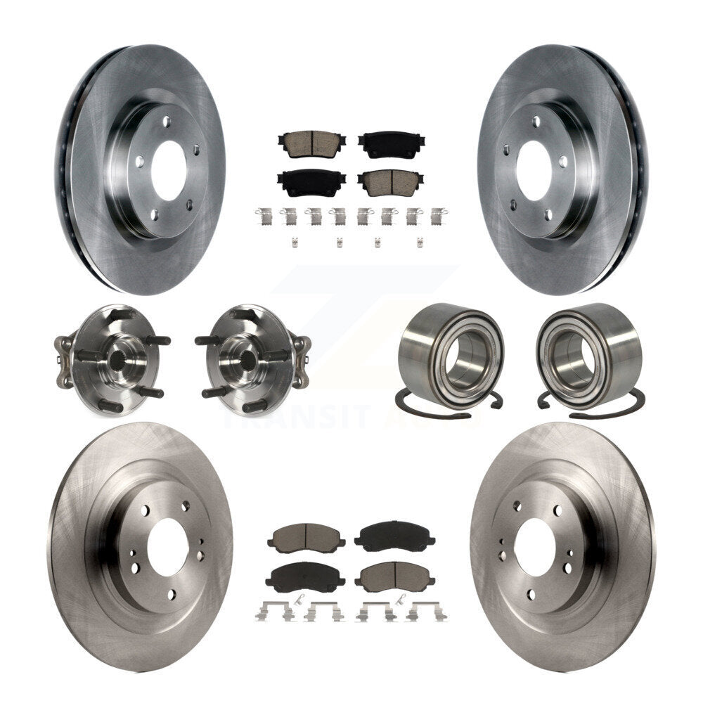 Kit de Rotor et de plaquettes de frein, roulement de moyeu avant et arrière (10 pièces) pour Mitsubishi Outlander AW