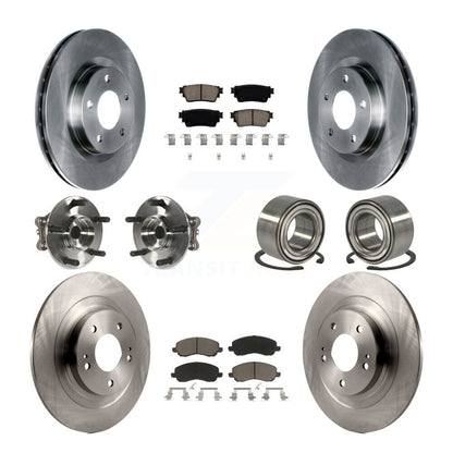 Kit de Rotor et de plaquettes de frein, roulement de moyeu avant et arrière (10 pièces) pour Mitsubishi Outlander AW
